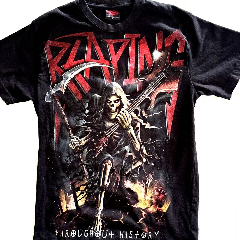 SPIRAL DIRECT REAPING WORLD TOUR Shirt SMALL Biker Rock Heavy Metal Dark Fantasy